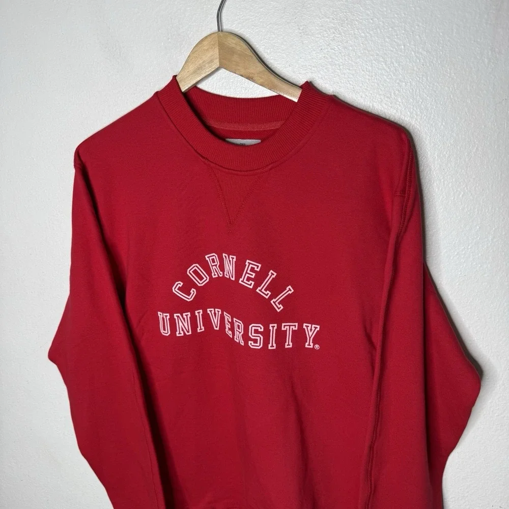 New Hillflint Red Cornell Crewneck Sweatshirt Academia Casual Size Large
